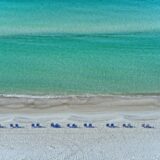 The emerald coast beach in Florida